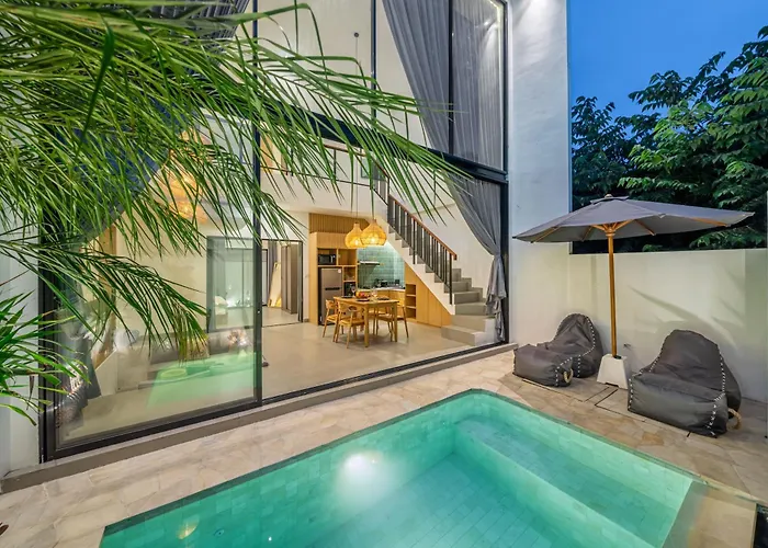 Arcelio Modern 2br Pool & Reload Sanctuary Gym * Canggu (Bali)